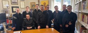 seminarians from poland at HLI Rome library