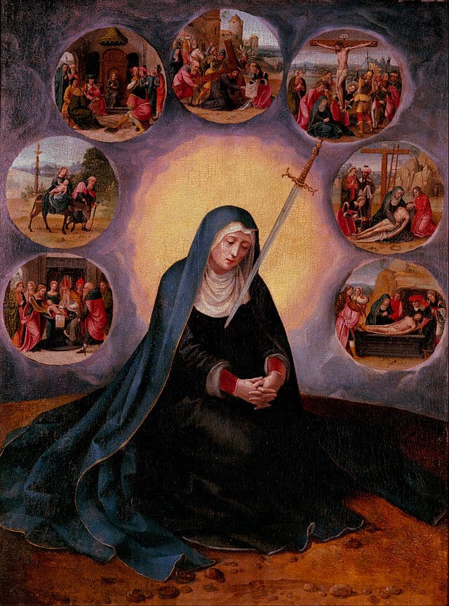 virgin of the seven sorrows public domain authors life plus 100 years