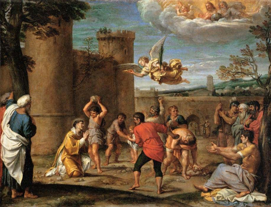 Painting of the martyrdom of St Stephen