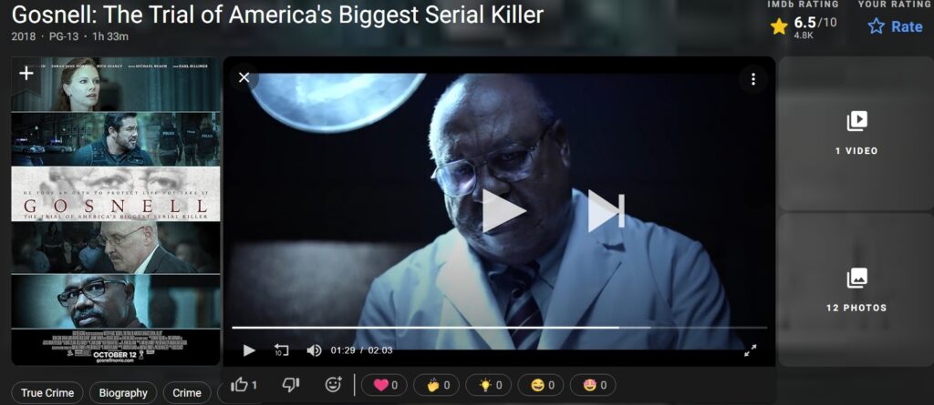 Screenshot from IMDB page for Gosnell: The Trial of America's Biggest Serial Killer