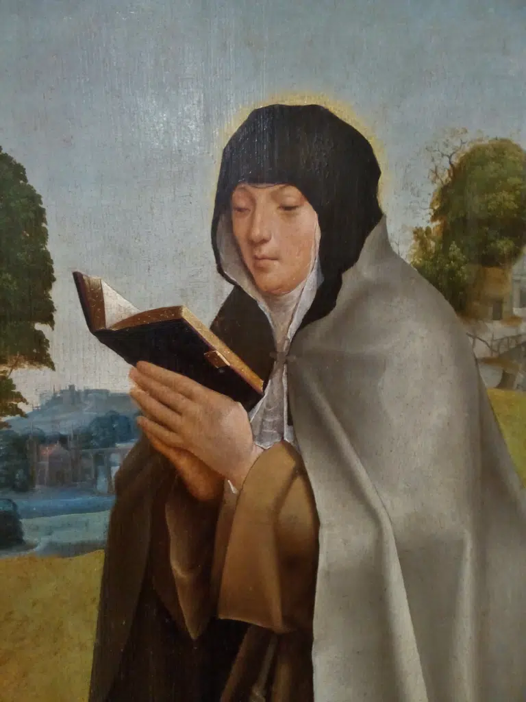 Painting of St Colette, patron saint of sick children