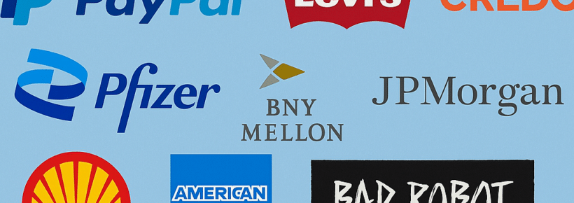 Logo collage of Planned Parenthood's top corporate donors